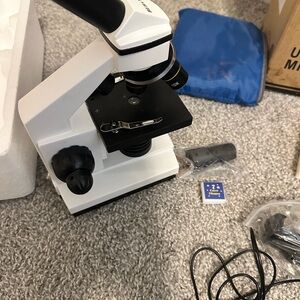 White and Black Microscope